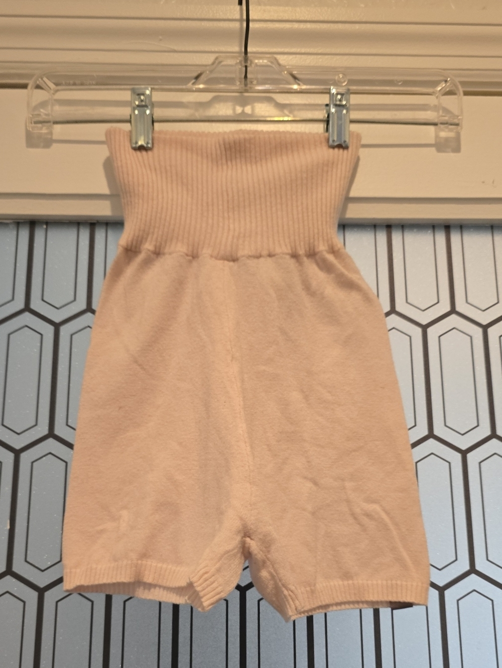 Capezio Ribbed Knit Dance Shorts - Blush Pink